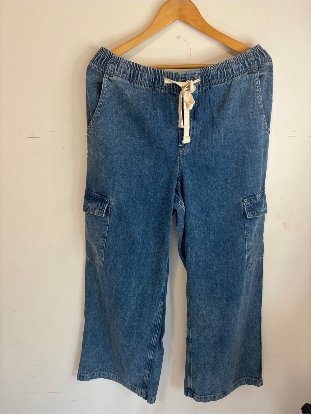 GAP Denim High-Rise Wide Leg Pants - Light Blue